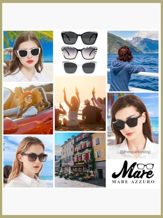 Vintage Oversized Sunglasses 3 Pack with UV400 Protection